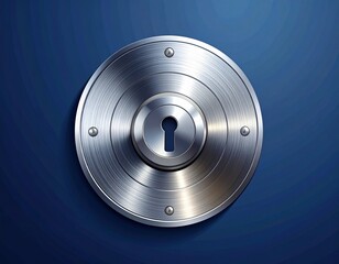 Polished Metallic Circle with Concentric Texture