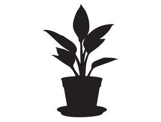 PLANT IN POT SILHOUETTE