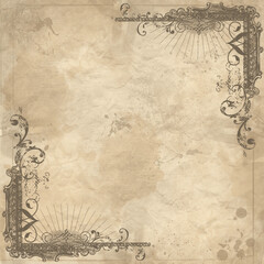 old paper ornamental frame background