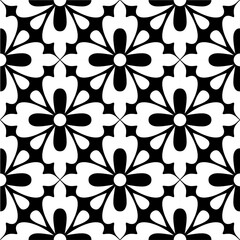 Seamless geometric floral pattern. Vector Illustration.