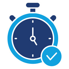 Time Flat Blue Icon