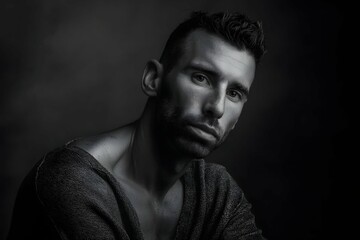 Fototapeta premium Warm shadows and stark highlights evoke deep emotion and intense mood.