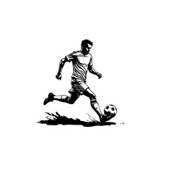 Fototapeta premium Dynamic Soccer Player Vector Illustration for Sports and Athletic Visuals