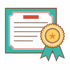 "Diploma Certificate Vector Design &ndash; Generative AI and Linocut Silhouette Style"