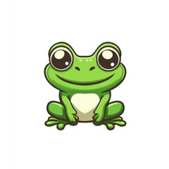 Obraz premium Cute cartoon frog (1)