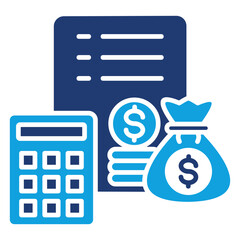 Bookkeeping Flat Blue Icon