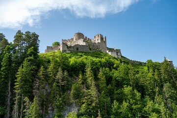 Medieval Castle on a Green Hill