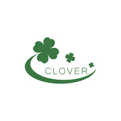 Stylized clover logo and symbol design