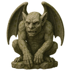 Stone Gargoyle Statue with Wings Gothic Fantasy Creature Sculpture