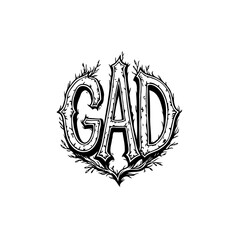 Ornate GAD Initialism Logo Featuring Floral Accents in a Vintage-Inspired Design © LgsDesign
