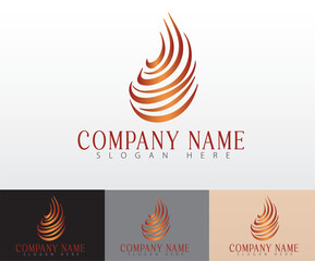 Obraz premium A refined and stylish flame logo in a minimalist approach.