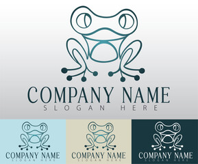 A modern and sleek frog logo stands as a symbol of agility, ideal for progressive companies.