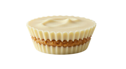 Creamy White Chocolate Peanut Butter Cup with Fluted Edges