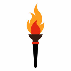 vector illustration of a burning fire