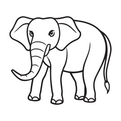 Obraz premium Elephant silhouette vector illustration logo sticker