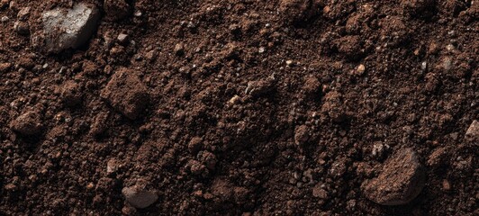 The rich texture of fertile soil ideal for gardening and agriculture