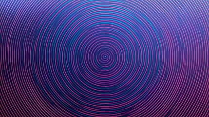 Abstract Hypnotic Spiral Background Purple Blue Concentric Circles Design