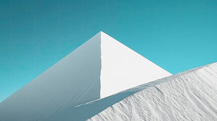 White Pyramid with Desert Landscape.