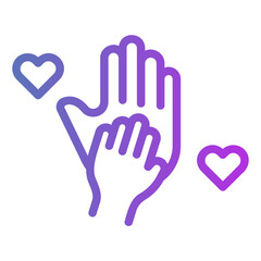 holding hands Gradient icon