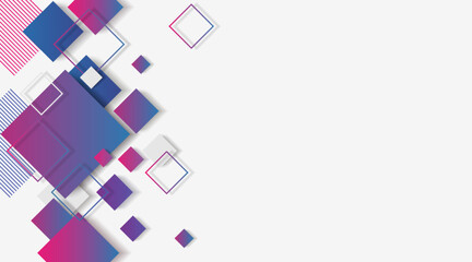 Abstract background of square shapes of different colors. Vector illustration. Sketch for creativity.