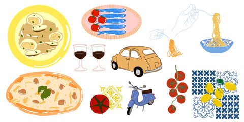 amalfi coast. summer in amalfi, italy. summer vacation.