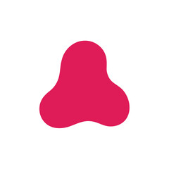 Abstract Pink Blob: Playful Organic Shape on White