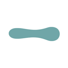 Abstract Blob Shape: Minimalist Graphic Element in Teal