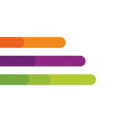 Obraz premium Abstract Colorful Lines on White Background