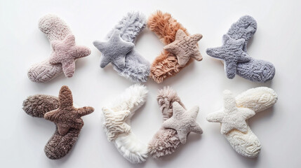 Stylish Fuzzy Slippers with Unique Designs on white background.PNG