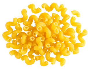  Dry Elbow Macaroni Pasta Pieces PNG Transparent