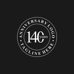 anniversary logo design, 140th anniversary, symbol, icon, party, logo design for 140th anniversary, vector, success, illustration, birthday, symbol, background, year, congratulations, greeting, invita