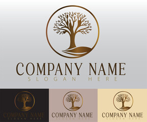 A circle tree logo concept infused with meanings of renewal, strength, and beauty.