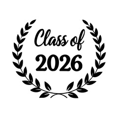 Black vector badge silhouette with laurel wreath and clasp design element