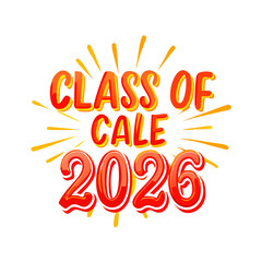 Class of cale 2026 graduation design element