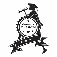 Graduate student celebrating academic milestone achievement success