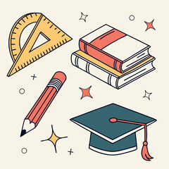 Back to school supplies education learning knowledge graduation