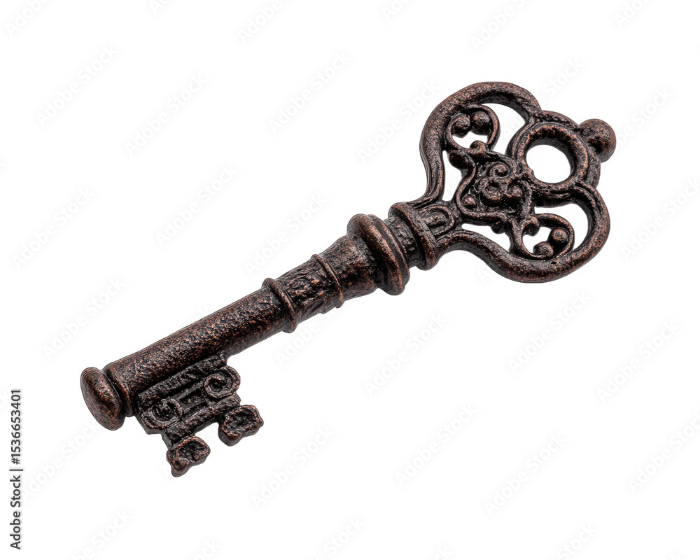 Poster vintage key antique key old key metal key rusty key decorative key isolated key vintage object old m