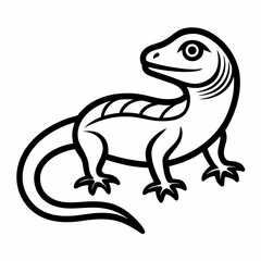 vector illustration of a chameleon