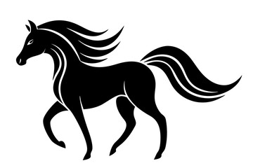horse silhouette vector