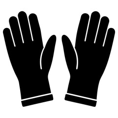 black leather gloves