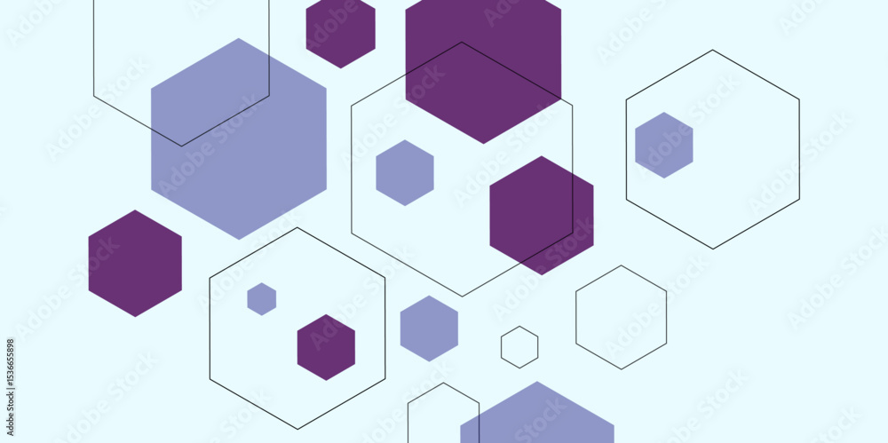 Poster white and blue technology hexagonal abstract background. abstract blue hexagon or digital technology