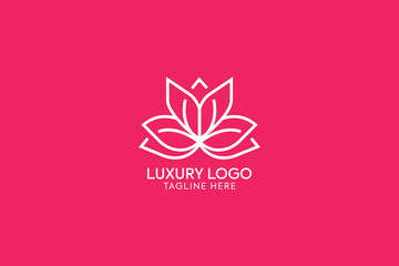iconic minimal lineart flower logo, water lilly lineart logo for fashion, beauty, spa, parlor, flower logo, valentine wishing card flower