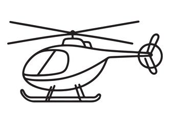 Modern Helicopter Line Art Illustration Vector Perfect Icon Download
