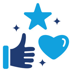 Reputation Flat Blue Icon