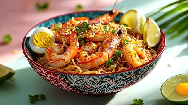 mee siam tangy vermicelli noodles video