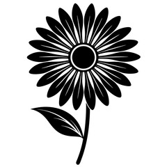 black and white flower