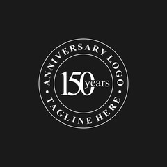 anniversary logo design, 150th anniversary, symbol, icon, party, logo design for 150th anniversary, vector, success, illustration, birthday, symbol, background, year, congratulations, greeting