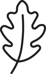 Maple Leaf Line Icon – Minimal Autumn and Nature Outline Illustration