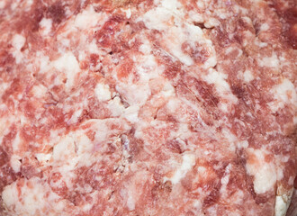 Minced pork and beef.