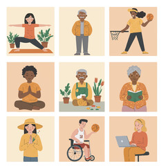 The vector is provided in a separated format, meaning each character or object is individually grouped and isolated. You can move, resize, edit, or remove each element independently without affecting 